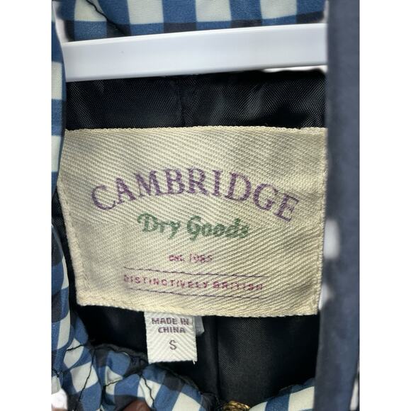 Cambridge Dry Goods Gingham Quilted Vest Navy White Preppy Classic Sz Small - Picture 10 of 11